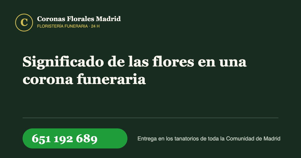 Significado de las flores en una corona funeraria